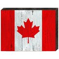 Clean Choice Flag of Canada Rustic Wooden Board Wall Decor CL1770824